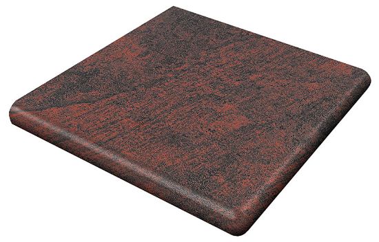 Изображение Плитка Gres Aragon Сходи кутові Jasper Rojo 32.8*32.8 коричнева