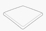 Picture of Плитка Gres Aragon Сходи кутові Urban Blanco Rounded 33*33 біла
