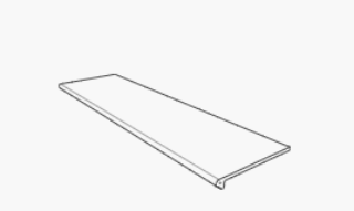 Изображение Плитка Gres Aragon Сходи Urban Blanco Rounded 33*120 біла
