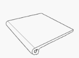 Picture of Плитка Gres Aragon Сходи Urban Caoba Rounded 30*33 коричнева