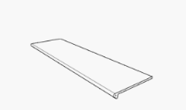 Изображение Плитка Gres Aragon Сходи Materia Ivory Rounded 33*120 бежева