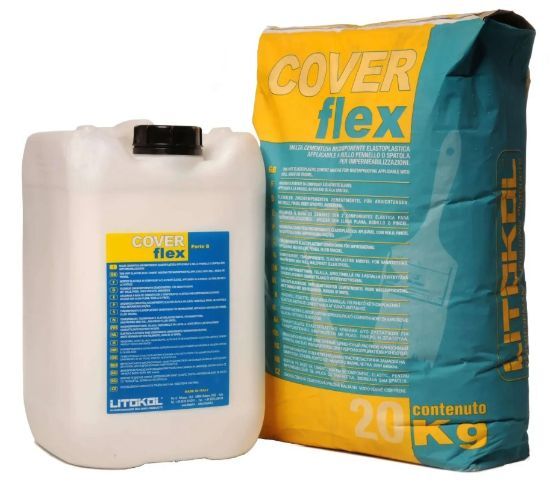 Изображение Суміш Litokol COVERFLEX "A" 20 кг двокомпонентна для гідроізоляції басейнів, террас, балконів