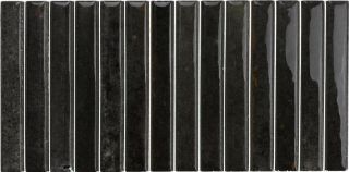 Зображення Плитка Dune Kit-Kat Mosaic Noche Glossy 11.5x23.1 чорна